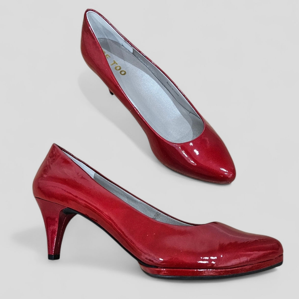 Me Too Red Patent Leather Heels – Size 9 - Genuine Leather - New in Box